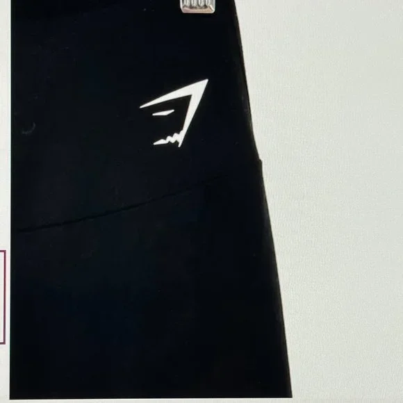 GYMSHARK Black Training Cropped Leggings New with Tags - Picture 3 of 4